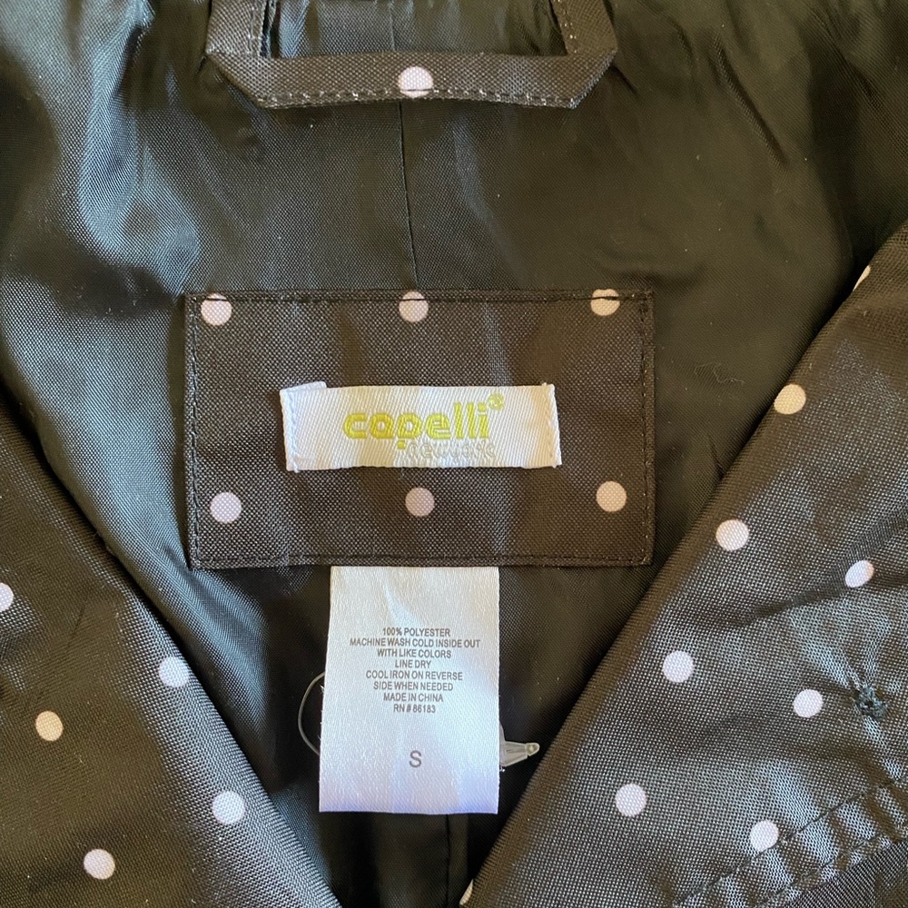 Capelli Black and White Raincoat